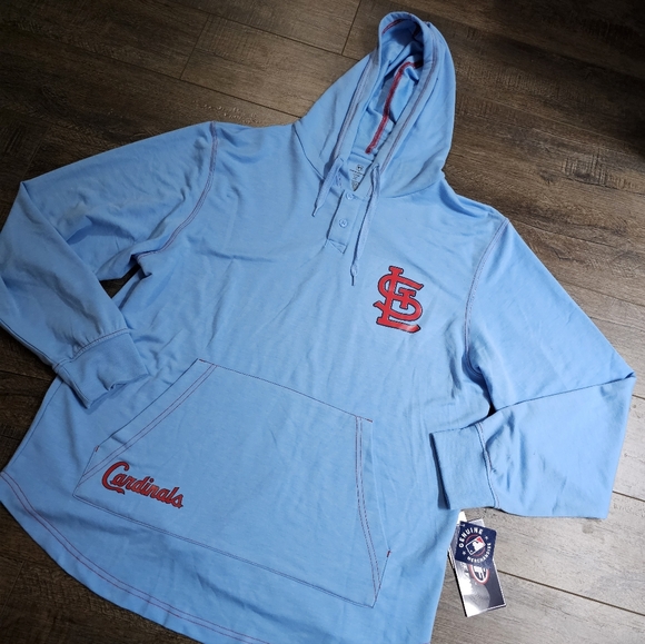MLB St. Louis Cardinals Blue Light-weight Hoodie Men's Large New With Tags - Picture 3 of 8